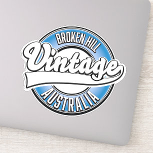Pegatina Logo de estilo vintage de Broken Hill australia.