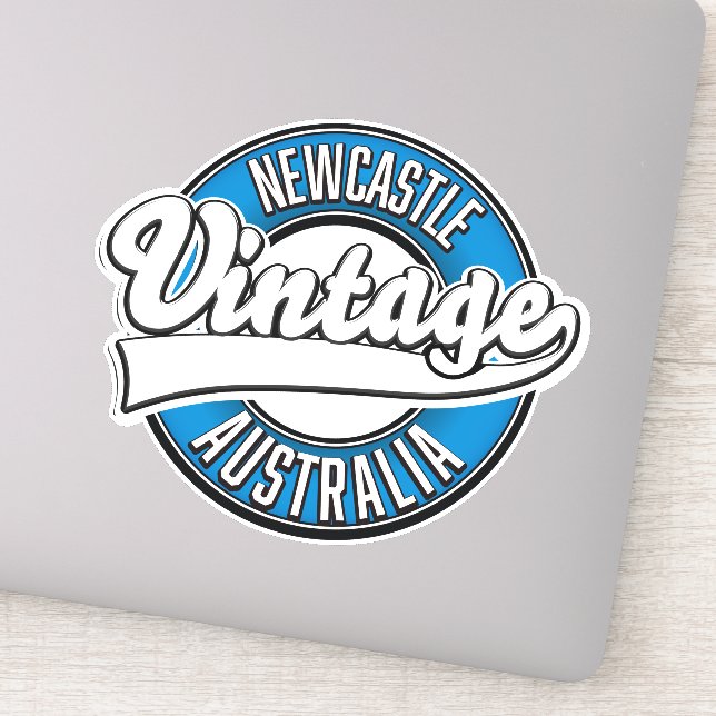 Pegatina Logo de estilo vintage de Newcastle australia (Detalle)