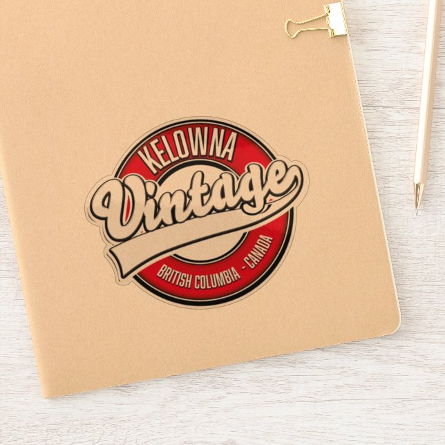 Pegatina Logo de Kelowna British Columbia Canada (Cuaderno)