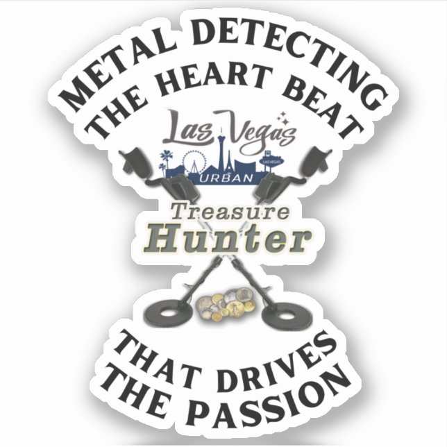 Pegatina Logo de La Vegas Urban Treasure Hunter (Anverso)