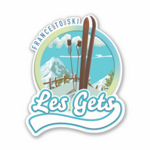 Pegatina Logo de Les Gets francia para esquiar