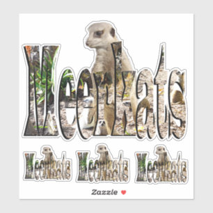 Pegatina Logo De Meerkat Picture Con Merkats,