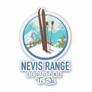 Pegatina Logo de Nevis Range scotland Ski
