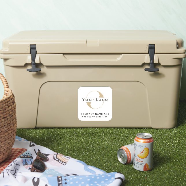 Pegatina Logo de Off white square Cooler Business Vinyl Sti (Enfriador)