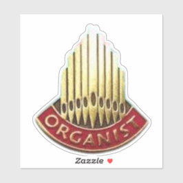Pegatina Logo de órgano de tubos para organistas