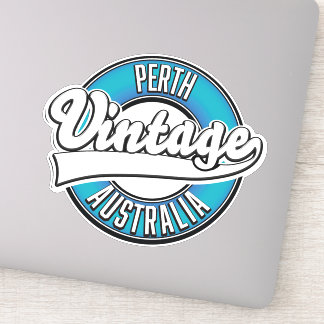 Pegatina Logo de Perth Australia vintage