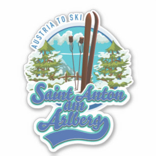 Pegatina Logo de Saint Anton am Arlberg Austria Ski