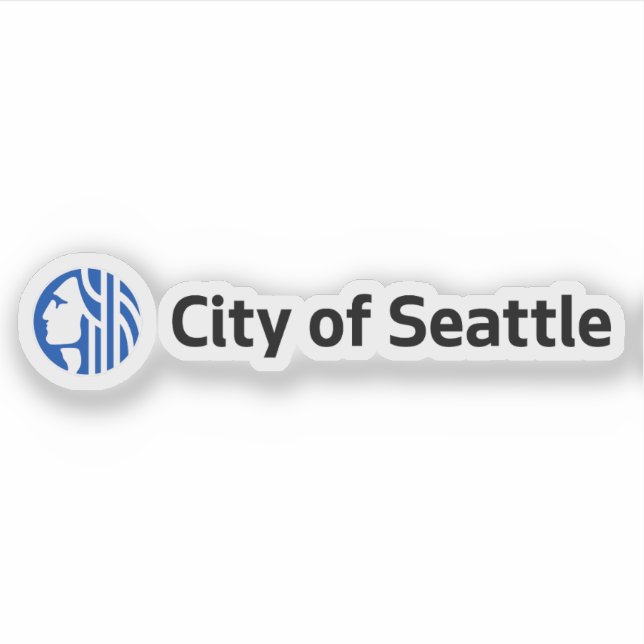 Pegatina Logo de Seattle, Washington, EE. UU. (Anverso)