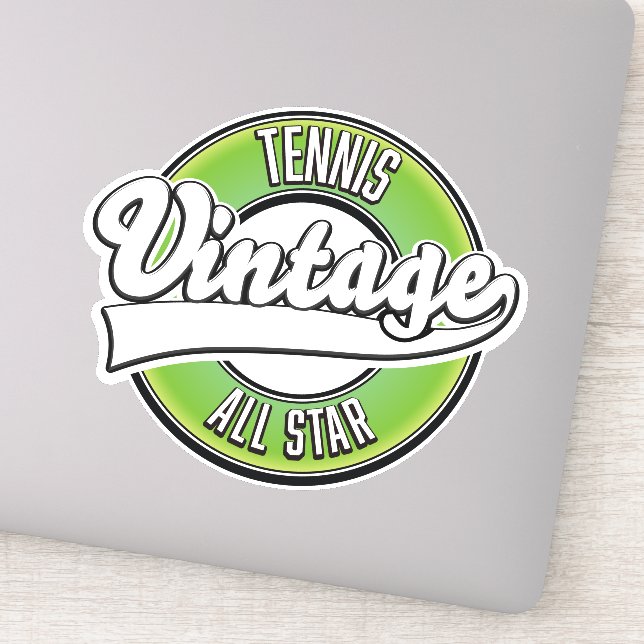 Pegatina Logo de Tennis Vintage All (Detalle)