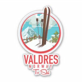 Pegatina Logo de Valdres Noruega Ski
