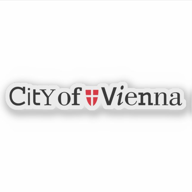 Pegatina Logo de Viena (Wien), Austria v2, Austria (Anverso)