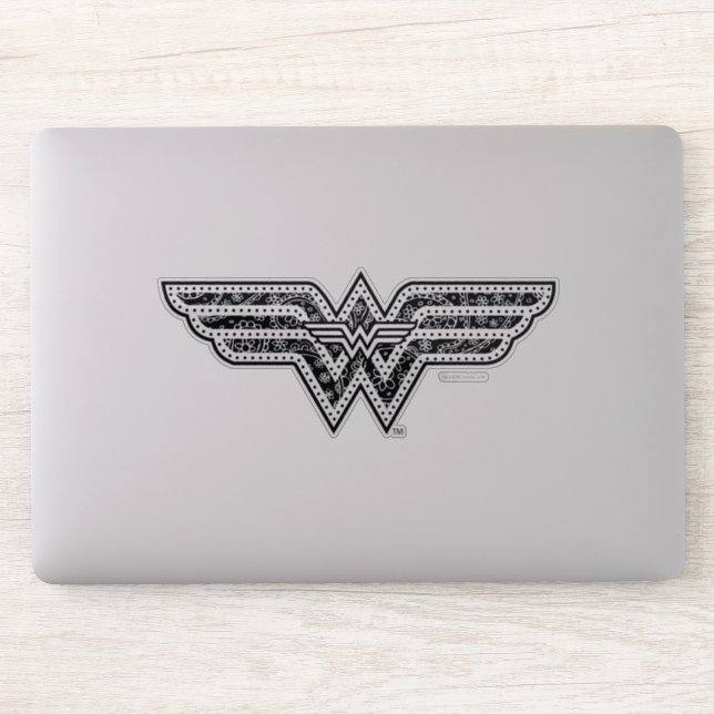 Pegatina Logo de Wonder Woman Paisley (Ordenador)