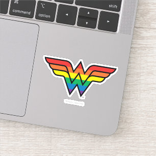 Pegatina Logo de Wonder Woman Rainbow