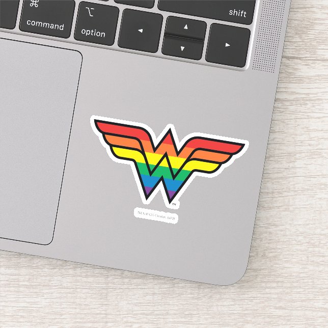 Pegatina Logo del arco iris de la mujer maravilla (Detalle)