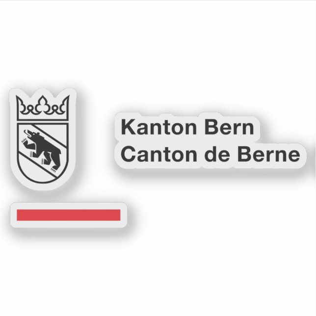 Pegatina Logo del cantón de Berna, Suiza (Anverso)