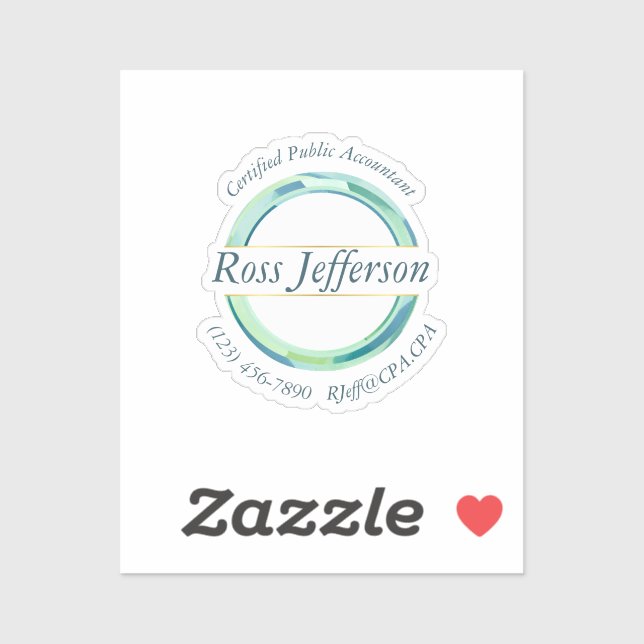 Pegatina Logo del Círculo Azul (Hoja)