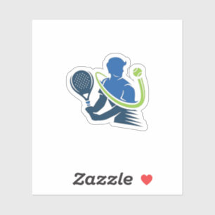Pegatina Logo del Club de Tenis - Acción dinámica, estilo d