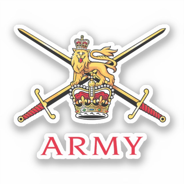 Pegatina Logo del Ejército Británico (Anverso)