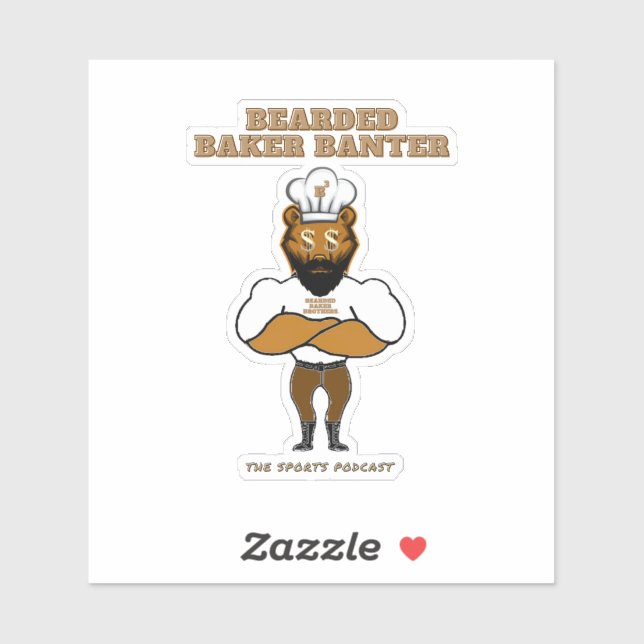 Pegatina Logo del podcast Baker Banter (Hoja)