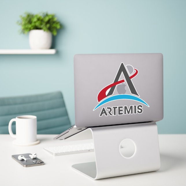 Pegatina Logo del Programa Artemis de la NASA Astronauta Ma
