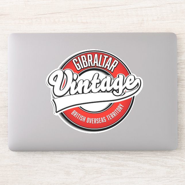 Pegatina Logo del Territorio Británico de Ultramar de Gibra (Ordenador)