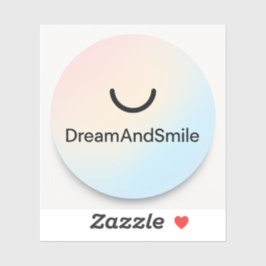 Pegatina Logo Minimalista DreamAndSmile Agua De Acero Inoxi