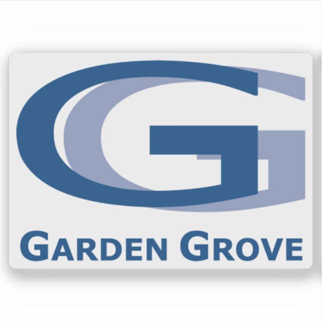 Pegatina Logo of Garden Grove, California, USA (Anverso)