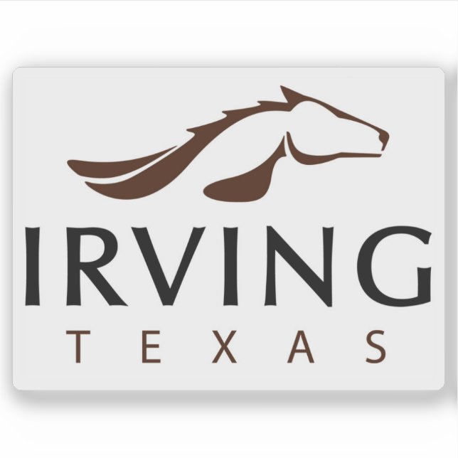Pegatina Logo of Irving, Texas, USA (Anverso)