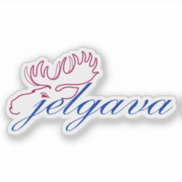 Pegatina Logo of the city of Jelgava, Latvia