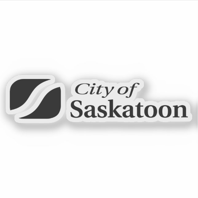 Pegatina Logo of the city of Saskatoon, Saskatchewan,Canada (Anverso)
