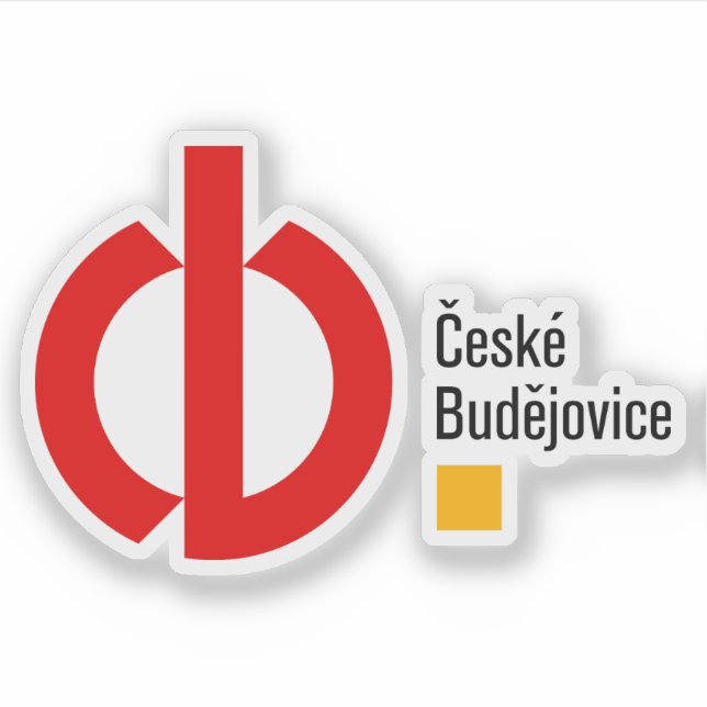 Pegatina Logo oficial de České Budějovice, República Checa (Anverso)