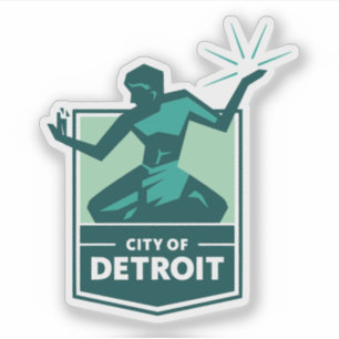 Pegatina Logo oficial de Detroit, Michigan, Estados Unidos