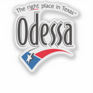 Pegatina Logo oficial de la ciudad de Odessa, Texas, EE.