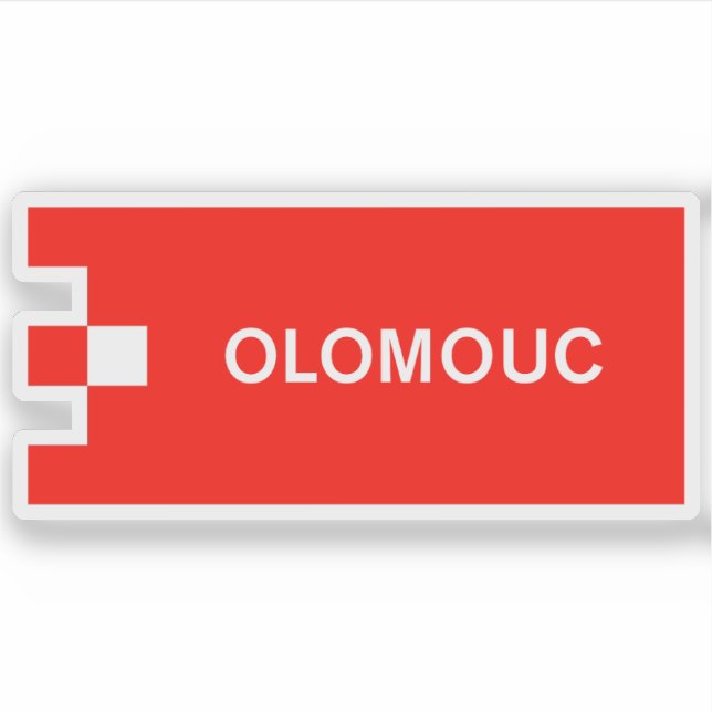 Pegatina Logo oficial de Olomouc, República Checa (Anverso)