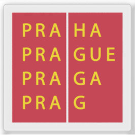 Pegatina Logo oficial de Praga, República Checa