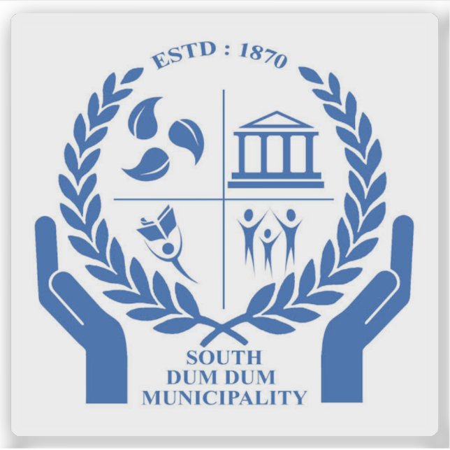 Pegatina Logo oficial de South Dum Dum, India (Anverso)