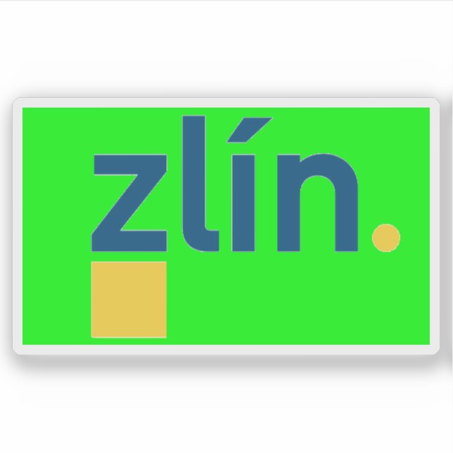 Pegatina Logo oficial de Zlín, República Checa (Anverso)