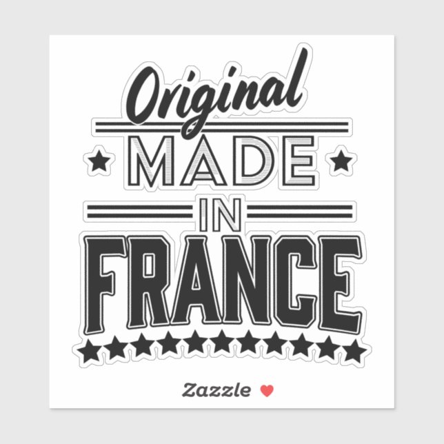 Pegatina Logo original hecho en Francia (Hoja)
