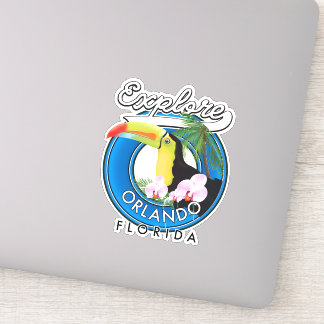 Pegatina Logo retro de Orlando Florida Explore.
