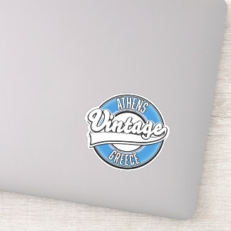 Pegatina Logo vintage de Atenas Grecia