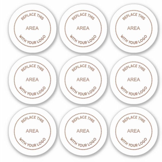 Pegatina Logotipo comercial 9 a empresa de hojas (Anverso)