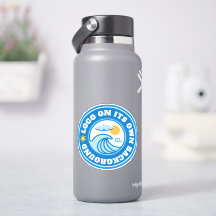 Logotipo con fondo sólido Frasco de agua para empr