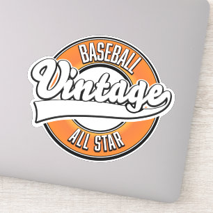 Pegatina Logotipo de béisbol estilo vintage.