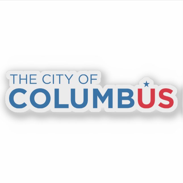 Pegatina Logotipo de Columbus, Ohio, EE. UU. (Anverso)