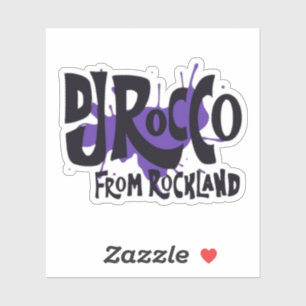 Pegatina logotipo de DJ Rocco From Rockland