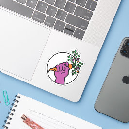 Pegatina logotipo de Food Not Bombs