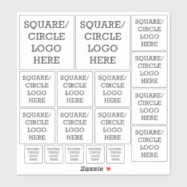 Pegatina Logotipo de la compañía | Forma cuadrada o circula