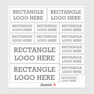 Pegatina Logotipo de la compañía Rectangle Shape Easy Upl