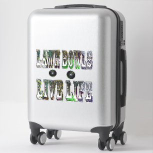 Pegatina Logotipo de Lawn Bowls Life Life