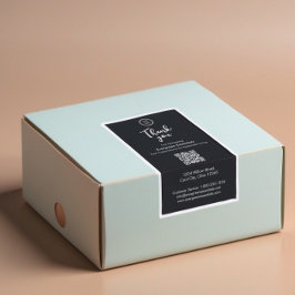 Pegatina Logotipo de Negros Mínimos de Negocio Gracias Etiq